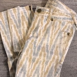 Free People Skinny Printed Jeans